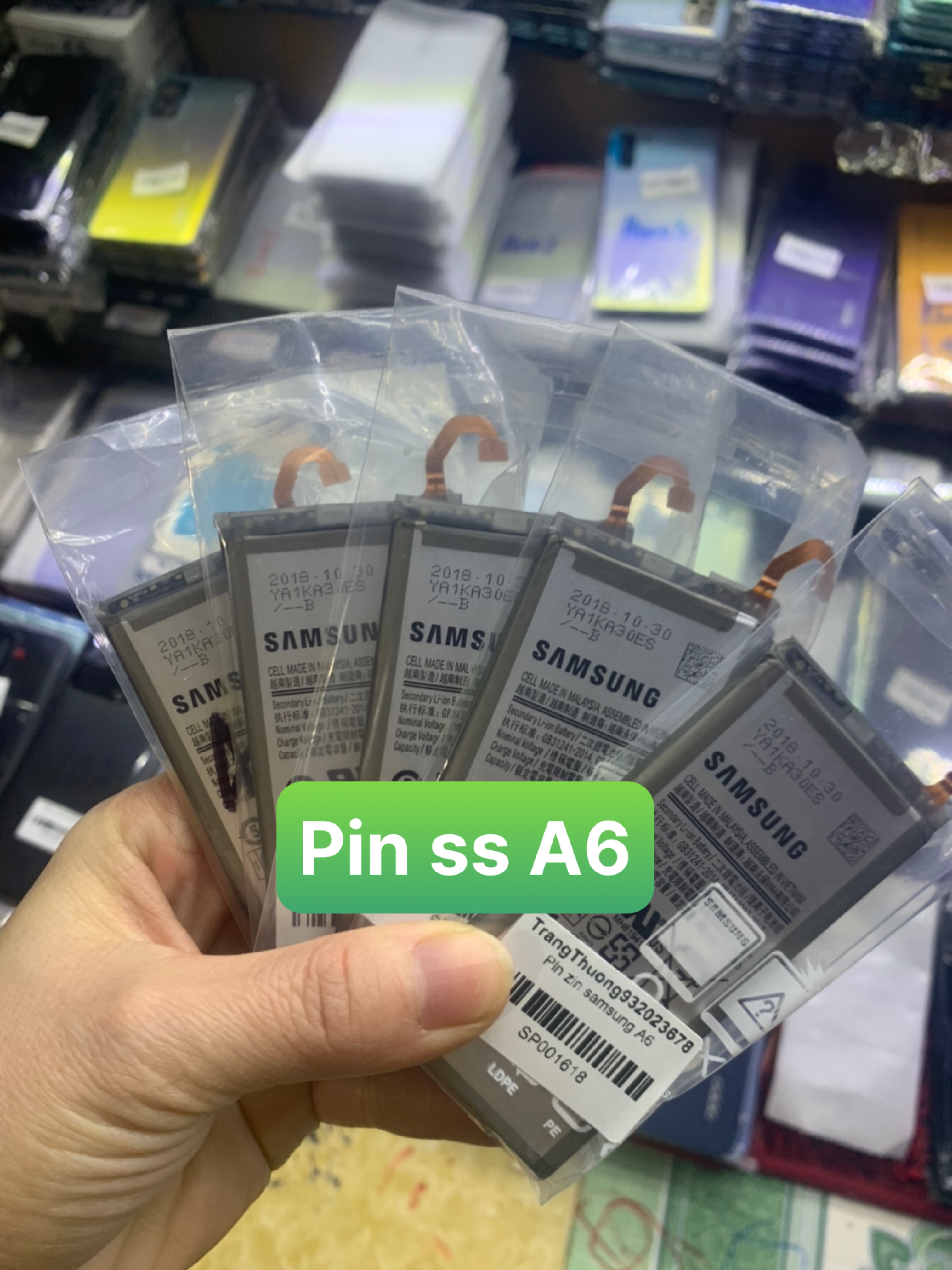 pin zin mới điện thoại sam sung A6 ( pin công ty -có bảo hành)