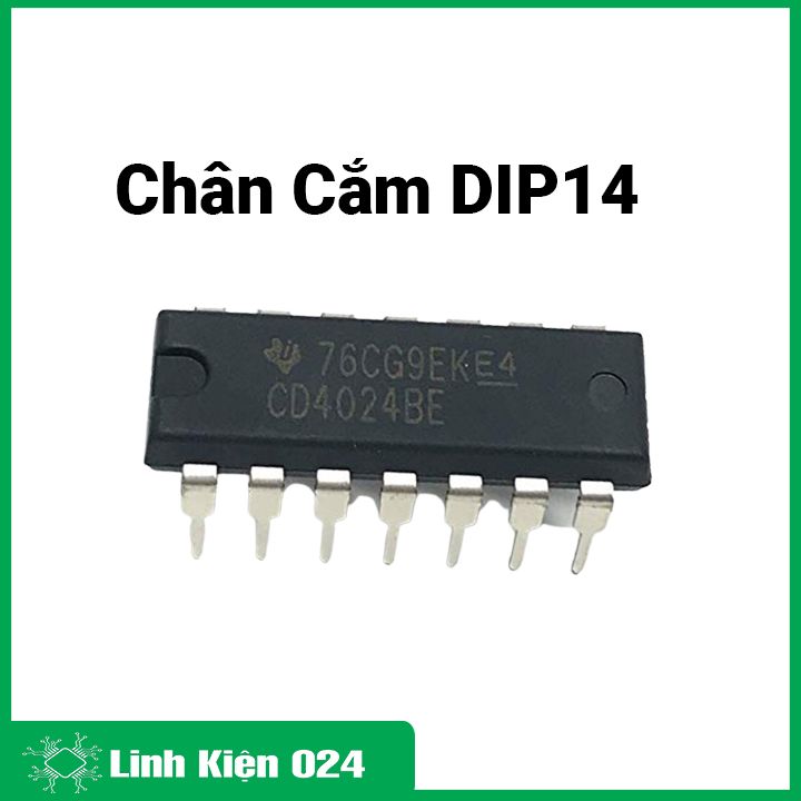 Ic cd4024 sop14/dip14 bộ đếm nhị phân ripple-carry 7 giai đoạn