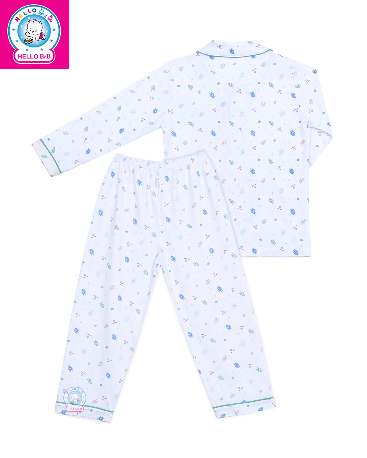 BỘ PYJAMAS BÔNG DÀI BÉ TRAI 0187- HELLO BnB (hình in ngẫu nhiên)