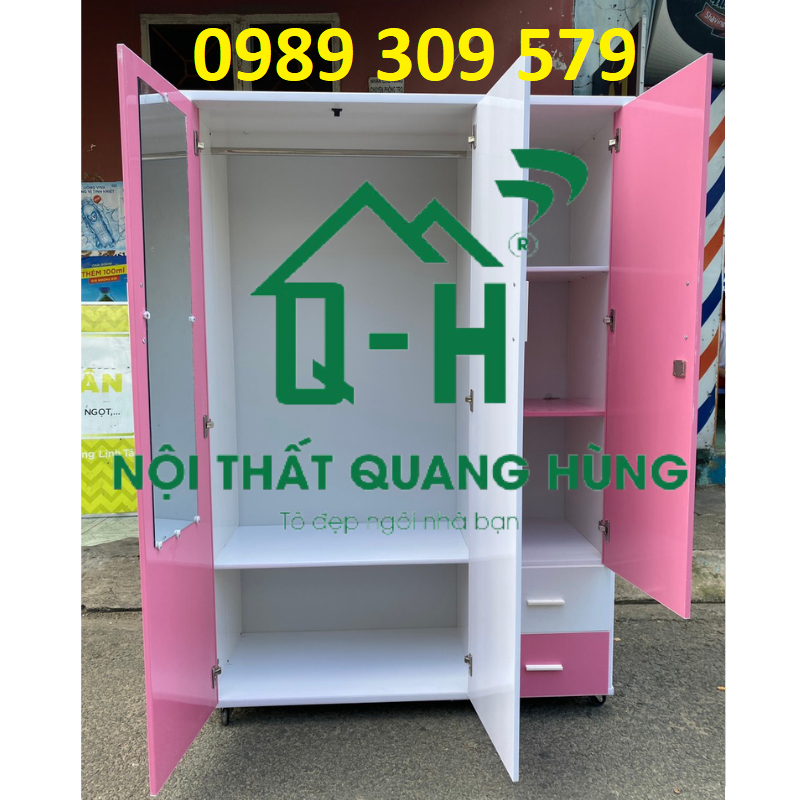 Tủ nhựa Đài Loan 3 cánh lớn cao cấp hcm