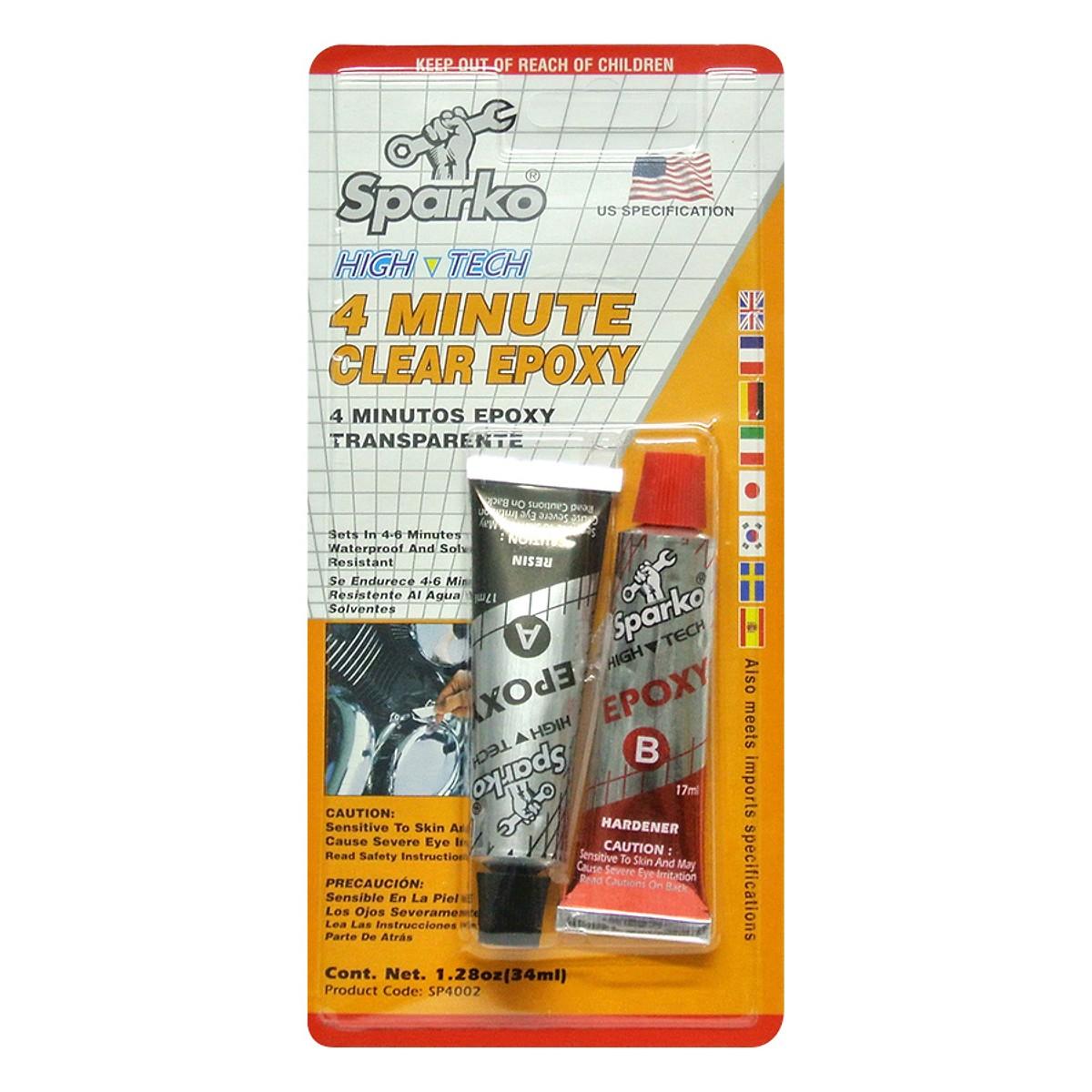 [HCM]Keo AB Sparko trong 4 Minute Clear Epoxy