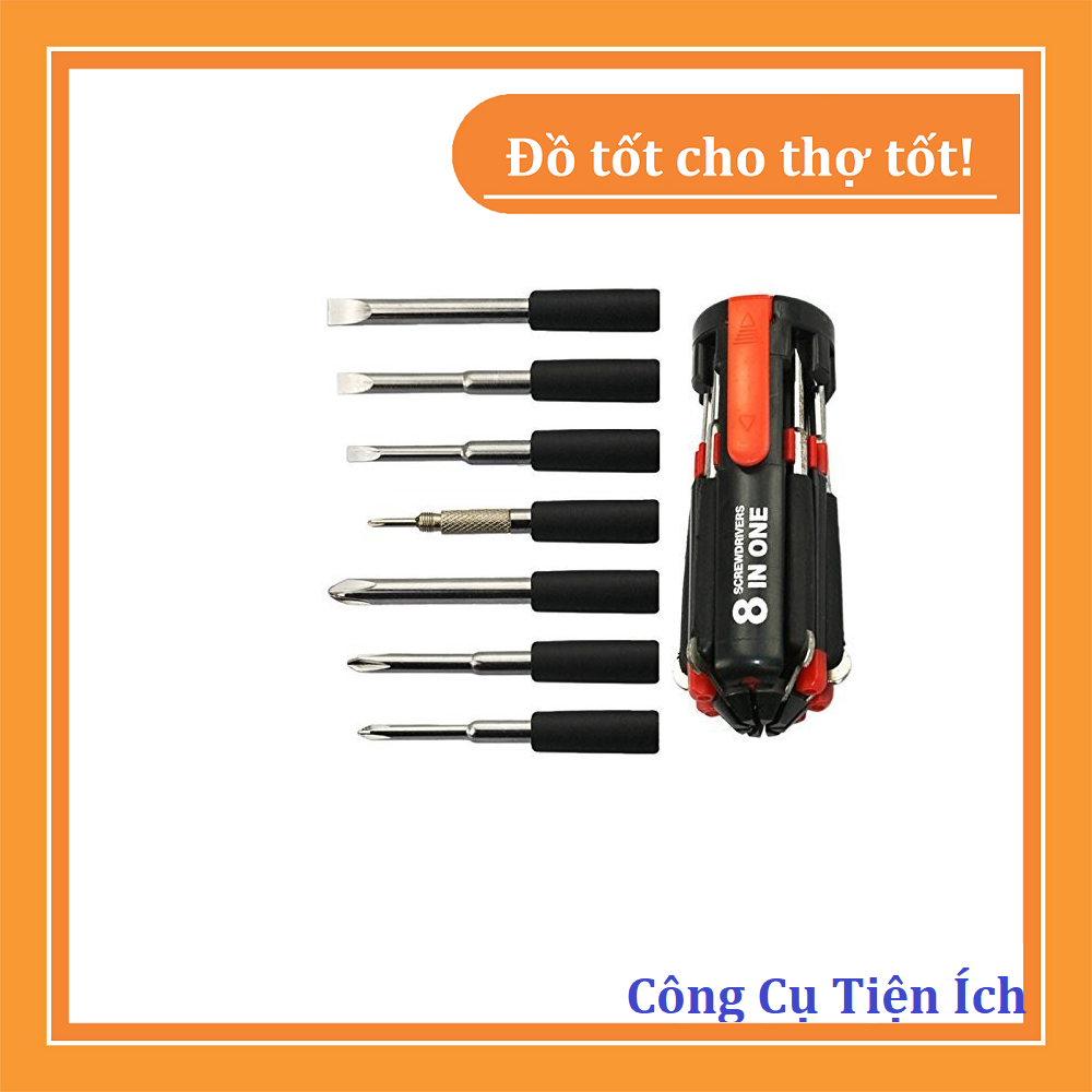 Bộ tô vít đa năng kiêm đèn pin siêu sáng (không bao gồm pin)