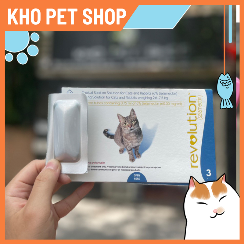 Nhỏ gáy trị rận Revolution cho mèo 2.6-7.5kg (1 tuýp)