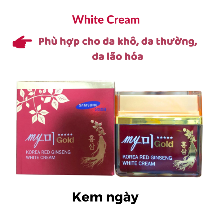 Kem dưỡng da nhân sâm My Gold ngày và đêm nội địa Hàn Quốc.