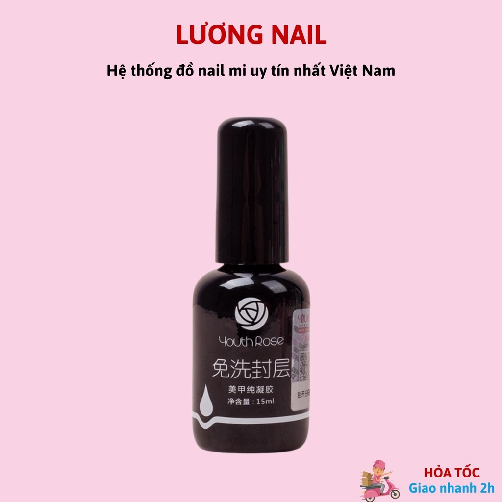 Top bóng hoa hồng sơn top bóng gel 15ml