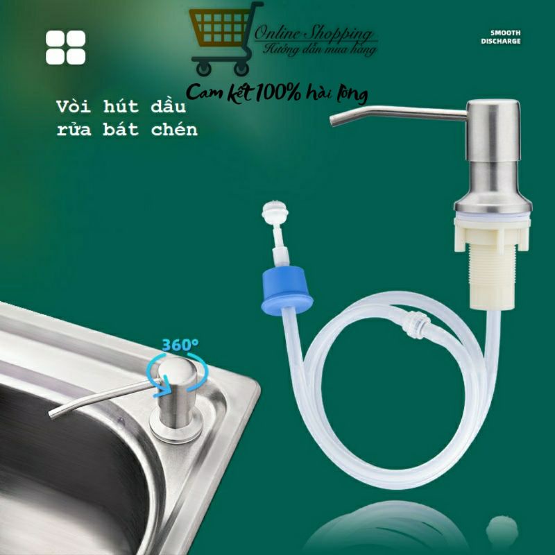 Bộ vòi bơm hút nước rửa chén lắp bồn rửa chén thông minh