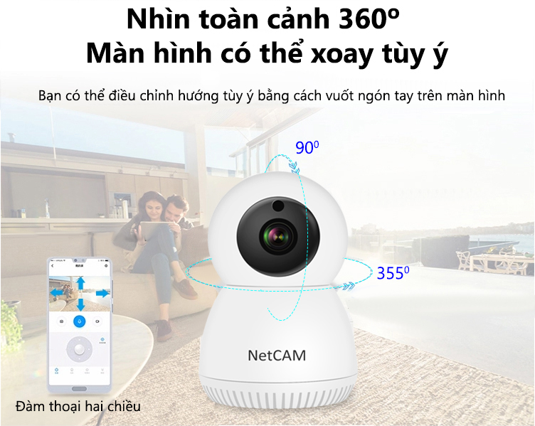 Camera IP wifi NetCAM NVC2.0 1080P - Hãng Phân Phối Chính Thức
