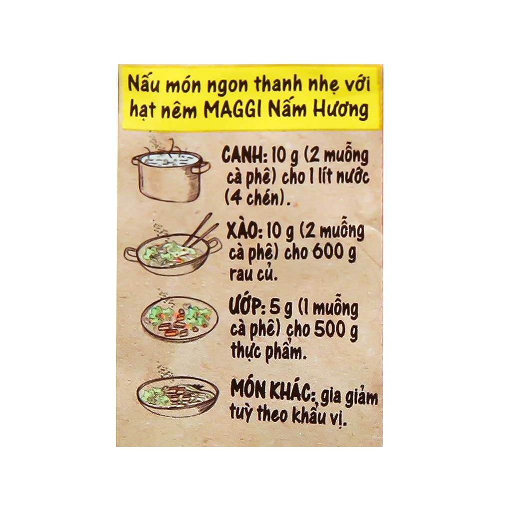 Hạt nêm chay nấm hương Maggi gói (55g)