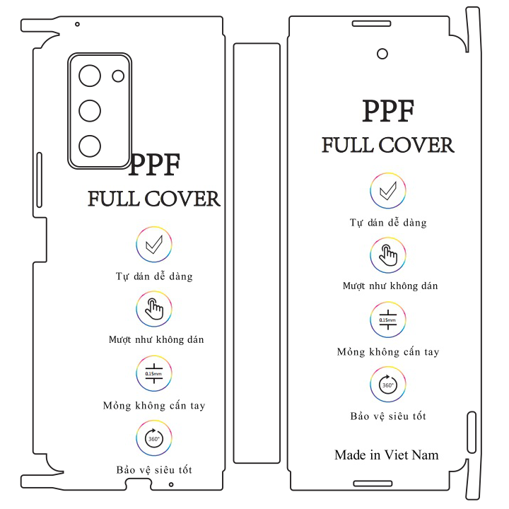 Dán dẻo PPF Galaxy Fold 2 full viền – Tặng cường lực camera
