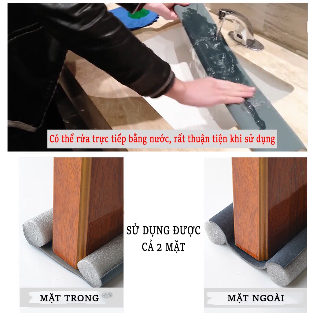 Chặn cửa thông minh,thanh xốp chắn cửa,xốp chắn cửa chống ồn,chống bụi bẩn.chắn cửa chống kẹp chân- Miếng Xốp Chặn Cửa Cách Âm, Cách Nhiệt, Chắn Gió Tiện Dụng, Chất Liệu Cao Su Mềm Ngăn Ngừa Côn Trùng Cao Cấp