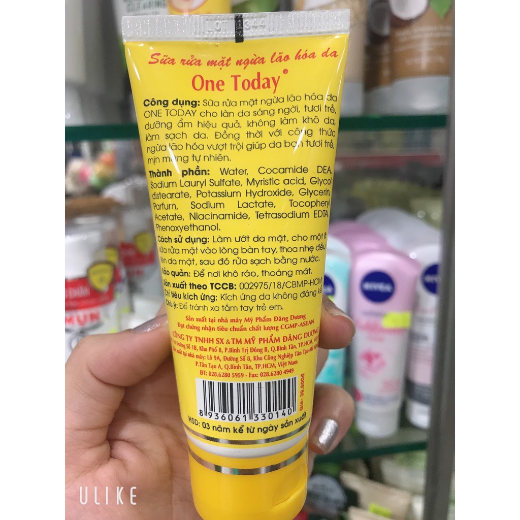 Sữa Rửa Mặt Ngừa Lão Hóa Da 50ml One Today