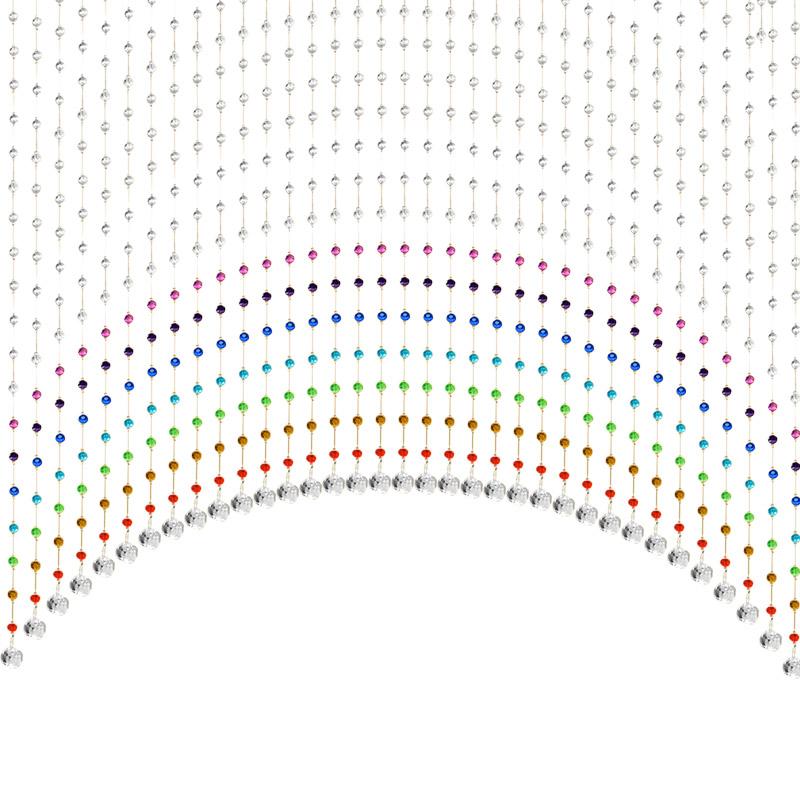 Sợi Hạt Cườm Làm Rèm Cầu Vồng Cong Pha Lê Rèm Châu Đặc Trưng Lối Đi Phòng Cửa Trước Rèm Trang Trí