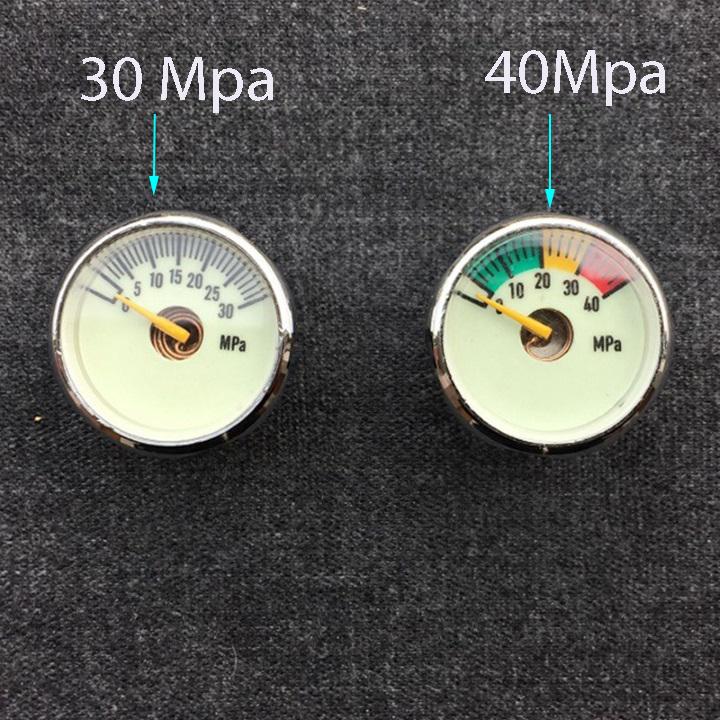 đồng hồ đo áp suất 30mpa chân 8mm
