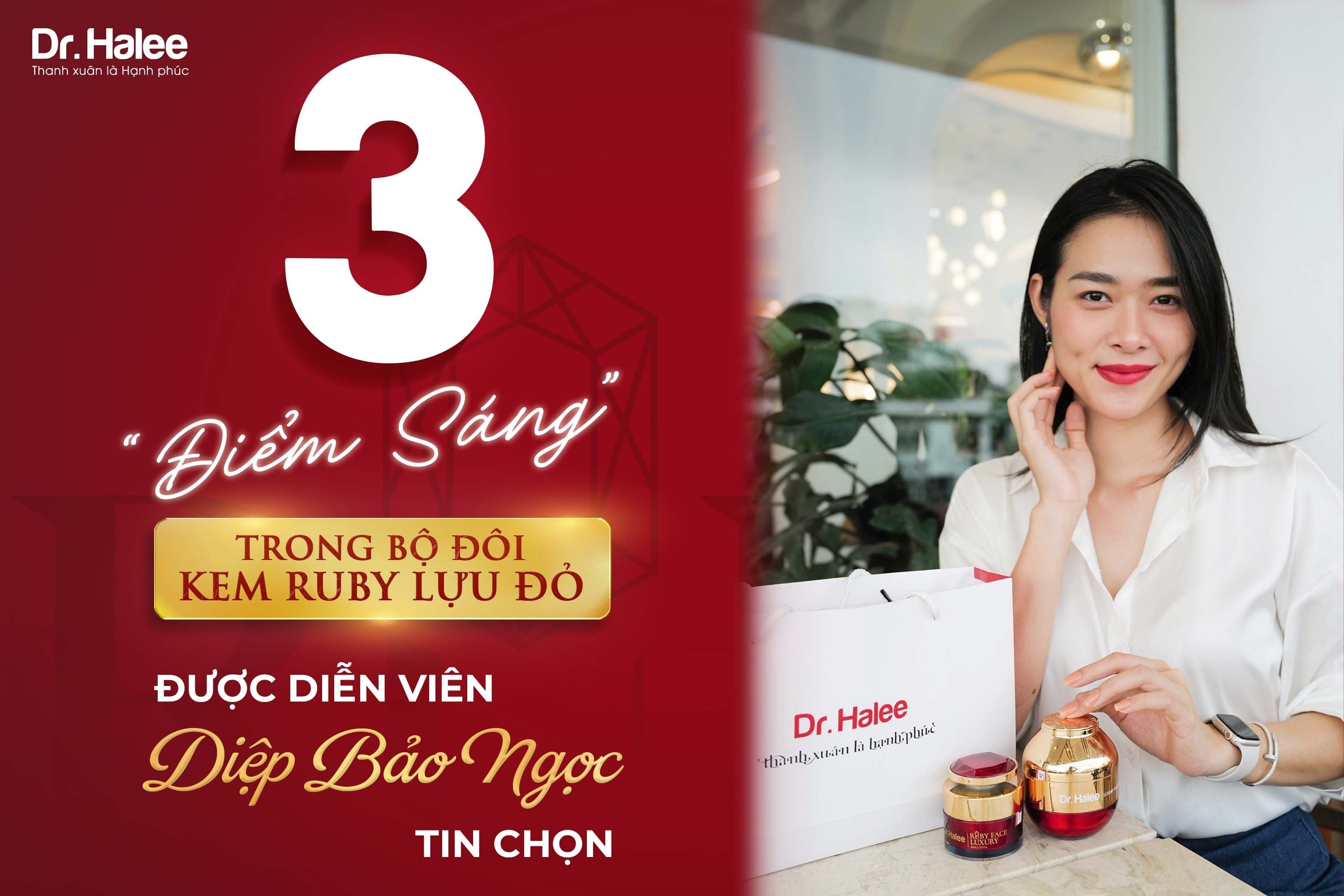 Kem dưỡng trắng hồng da căng bóng Ruby Lựu Đỏ Drhalee