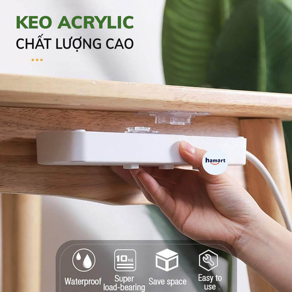 Bộ Miếng Dán Tường U T Treo Đồ Đa Năng Dạng Gài 2 Móc Dán Tường Treo Ổ Điện Tranh Ảnh Wifi