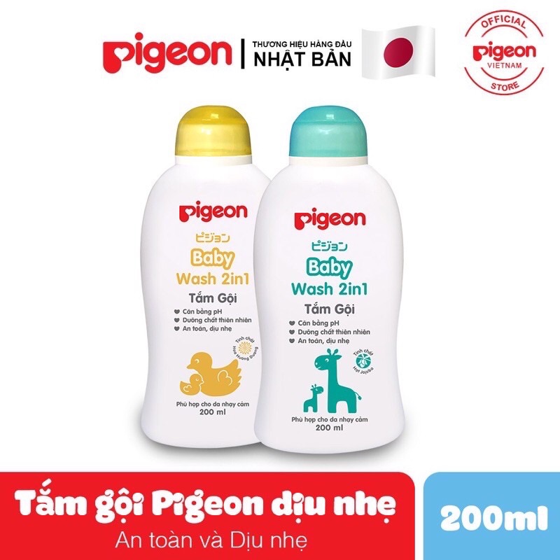Tắm gội trẻ em Pigeon 200ml/700ml