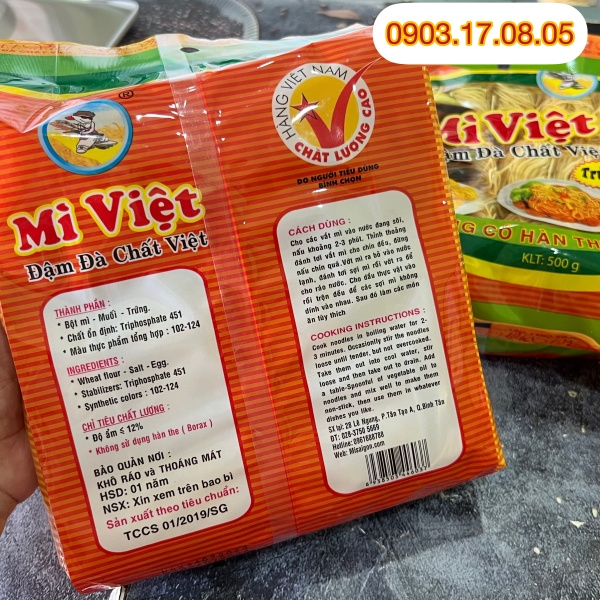 Mì trứng hiệu MÌ VIỆT (500gr)