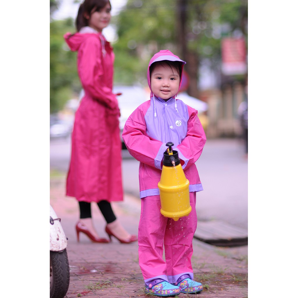 Bộ quần áo mưa trẻ em 4-10 tuổi
