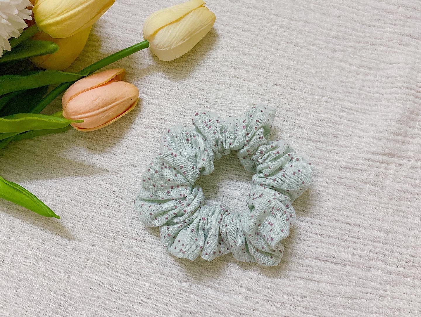 Dây cột scrunchies mùa hè, dây cột tóc, dây buộc tóc