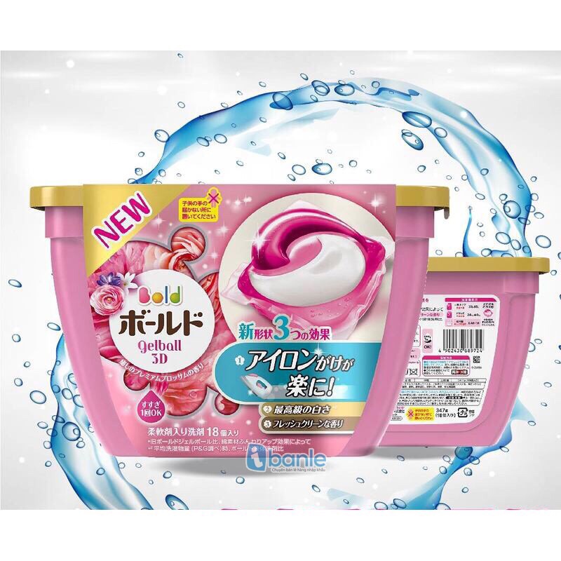 Viên giặt Gel ball 3D Nhật Bản