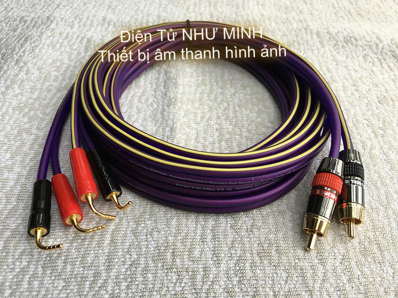 Bộ Dây kết nối Sub ra Loa Monster 2.5m đầu AV ra Mỏ Chim