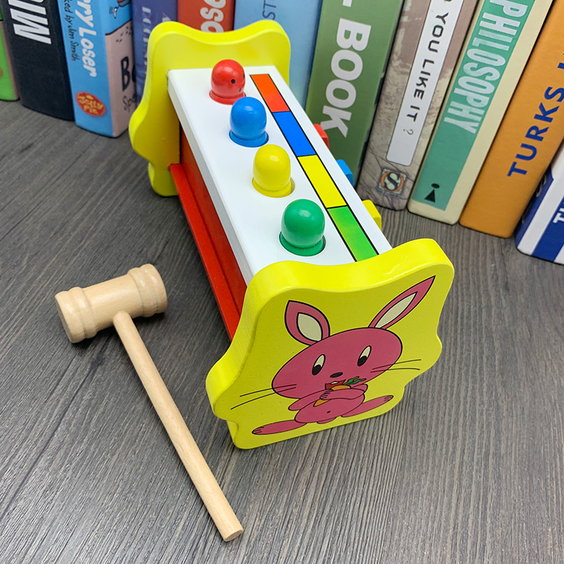 Đồ Chơi Bằng Gỗ Đập Chuột Con Thỏ Cho Bé