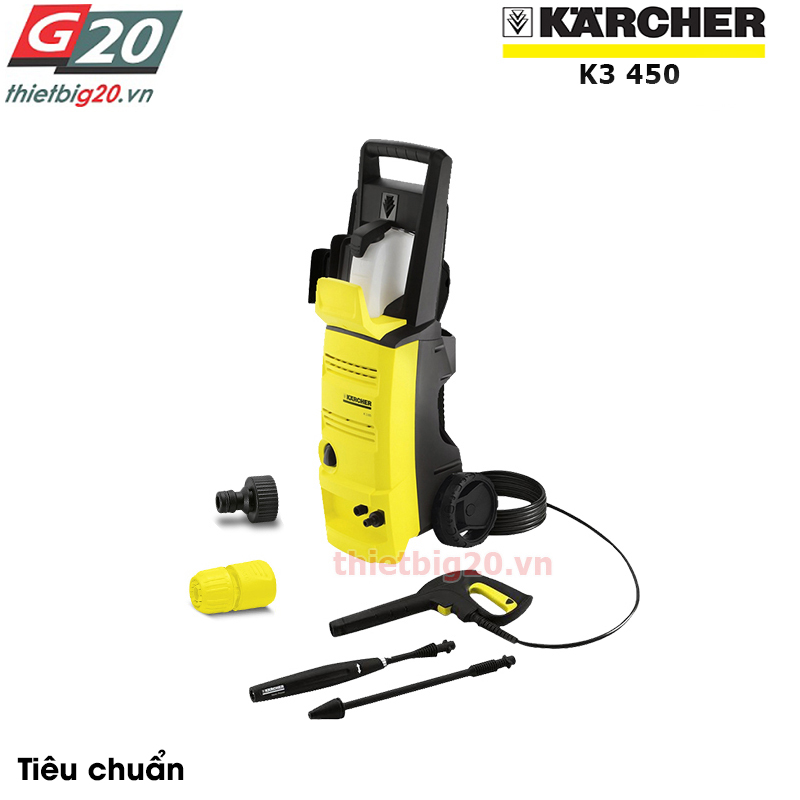 [Trả góp 0%]Máy rửa xe mini gia đình Karcher K3 450 KAP (Kèm bình phun bọt nước rửa xe siêu bóng)