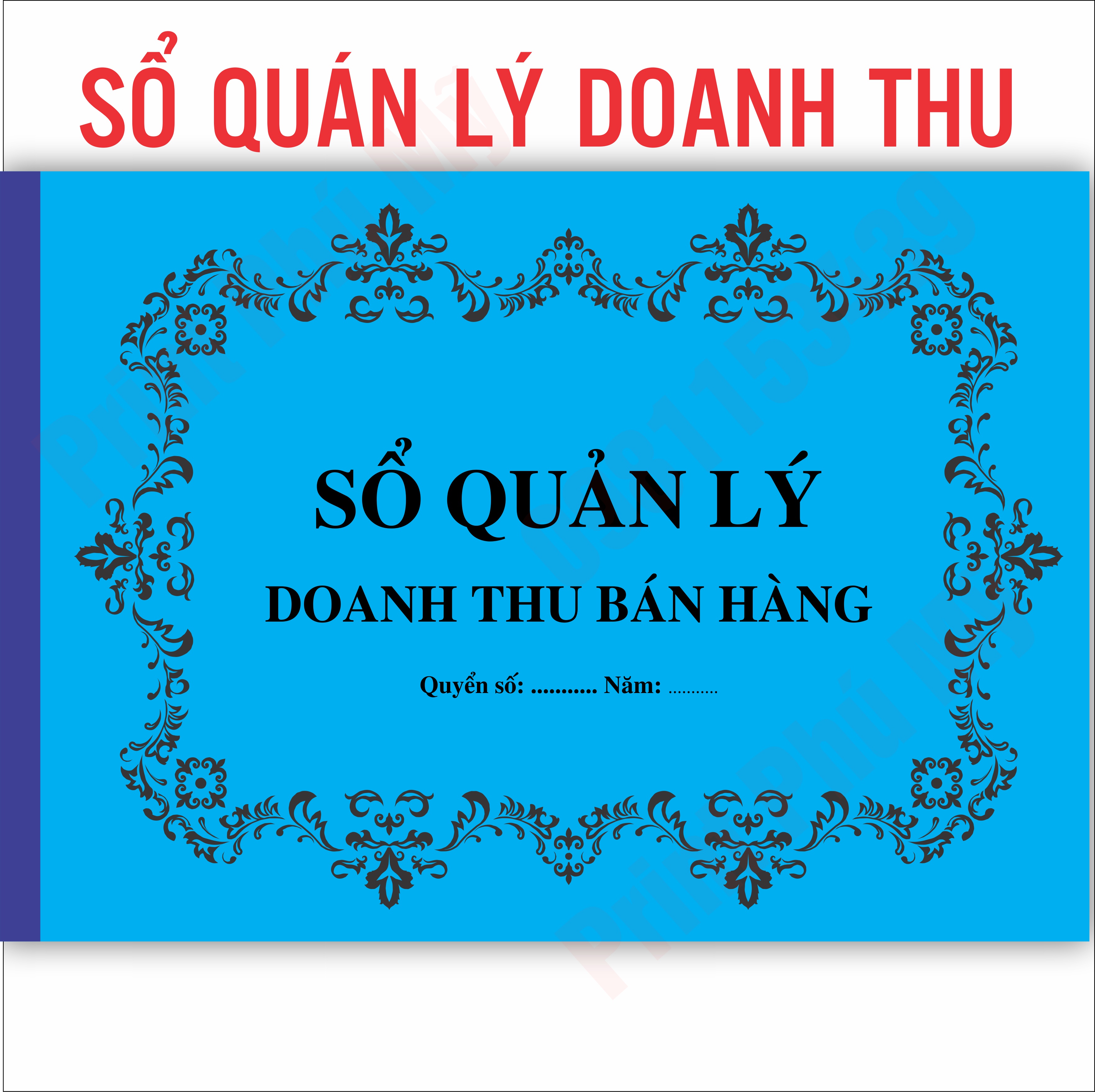 Sổ quản lý doanh thu bán hàng cho shop a4