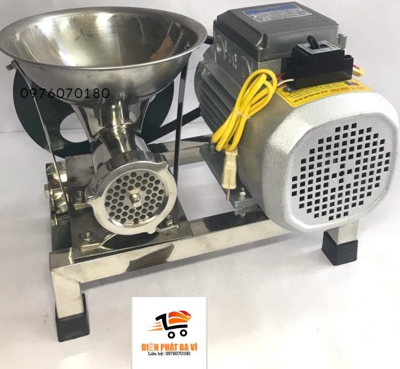 Máy đùn thịt| Cối đùn thịt 12 full inox đầy đủ mô tơ Toàn Phát 1.1kw | Cối xay xương ,xay cổ gà, xay cua
