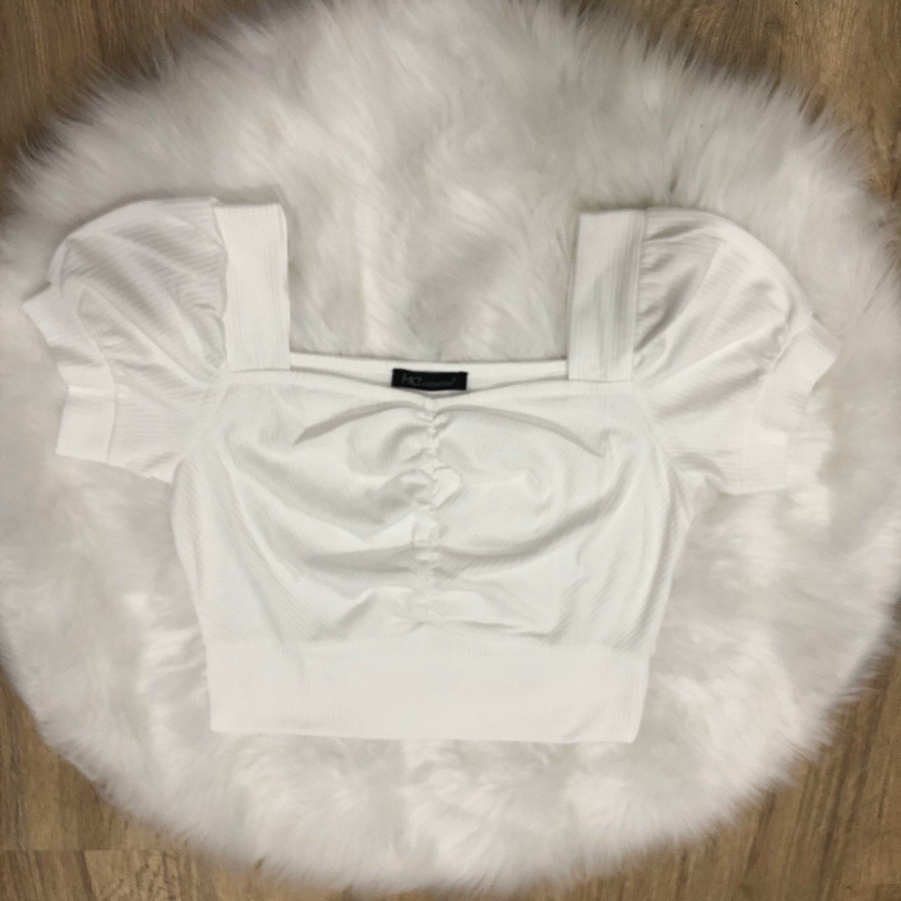 Áo croptop thun tăm cotton
