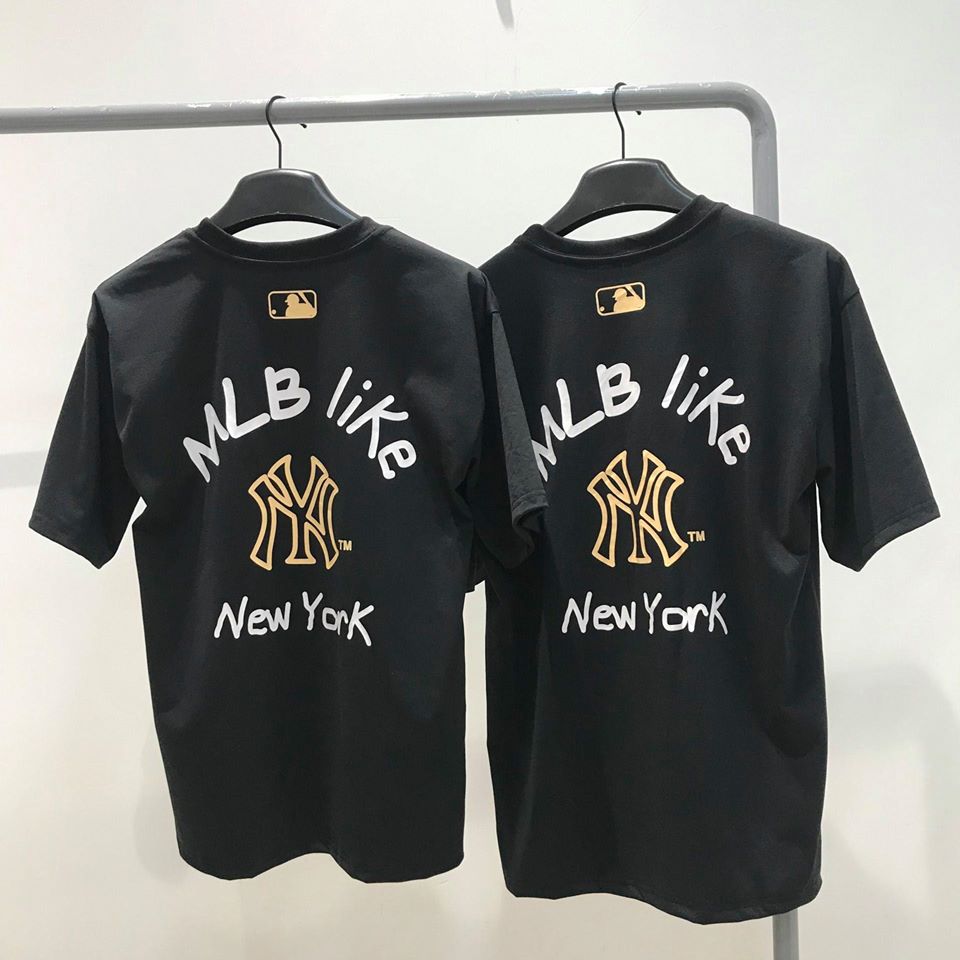 [YoloBoutique] ÁO THUN NY MLB LIKE UNISEX (ĐEN)