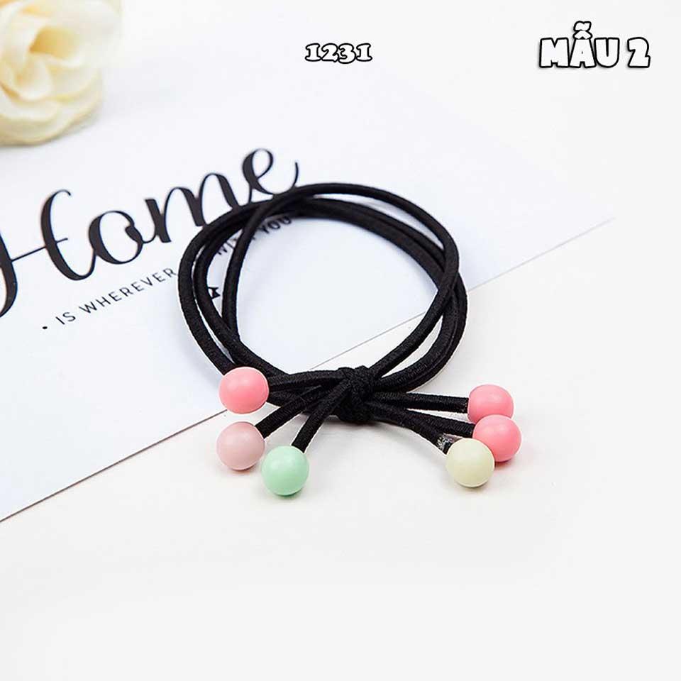 Dây Cột Tóc Thun Tròn Mix Cherry Dễ Thương Ah1231