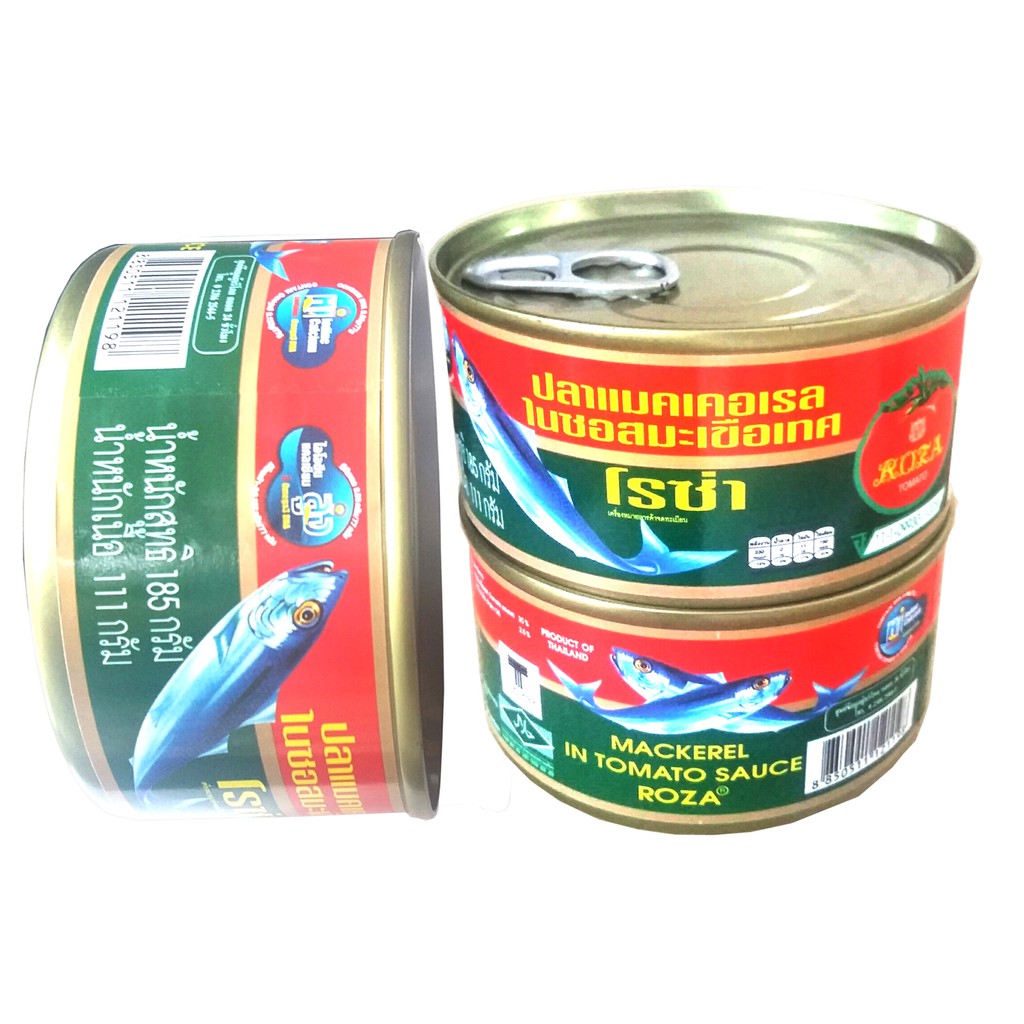 CÁ THU SỐT CÀ CHUA ROZA 185G*48 HỘP