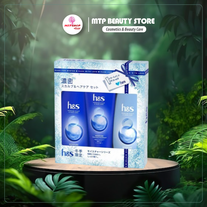 (MẪU MỚI) Bộ Dầu Gội Đầu Dầu Xả HS 370ml Nhật Bản