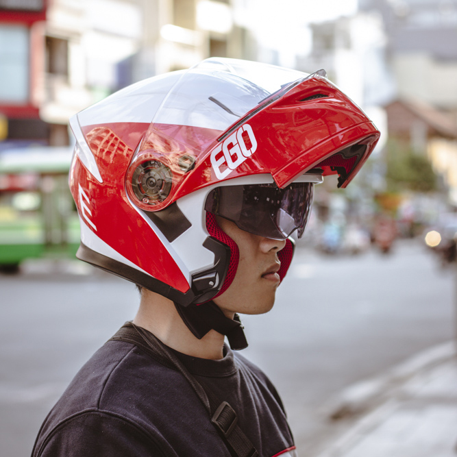 Mũ bảo hiểm lật hàm 2 kính EGO E9 (chính hãng)