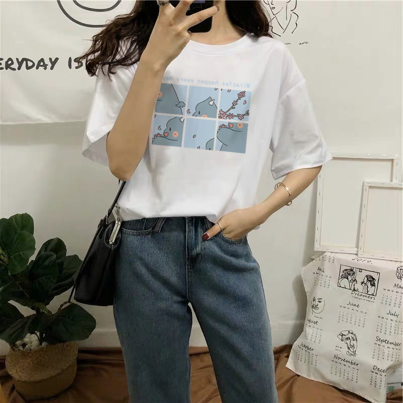 [HCM]Áo thun nữ khủng long mùa xuân (Giá Sỉ)