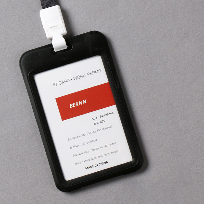 Work Name ID Card Holders for School or Office Name Tags with Lanyard