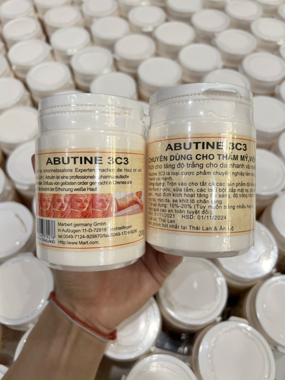 [HŨ LỚN 200G] KEM SIÊU KÍCH TRẮNG abutine 3C3 kích trắng da