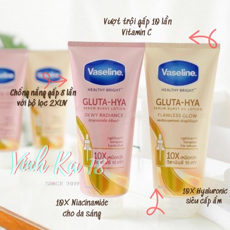 [AUTHENTIC] Vaseline Dưỡng Trắng Da 10X Serum Gluta-Hya Thái Lan 330ml