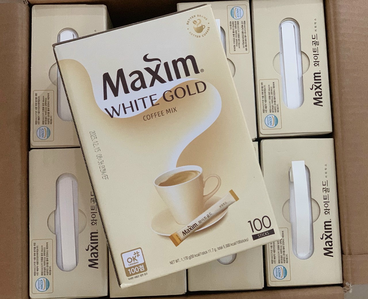 [Maxim Mocha và Maxim white ]Cà Phê Maxim Hàn Quốc Hộp 100 gói