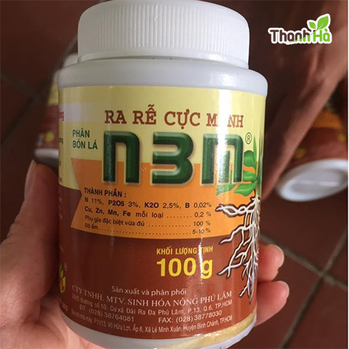 Phân bón lá ra rễ cực mạnh N3M - Lọ 100g