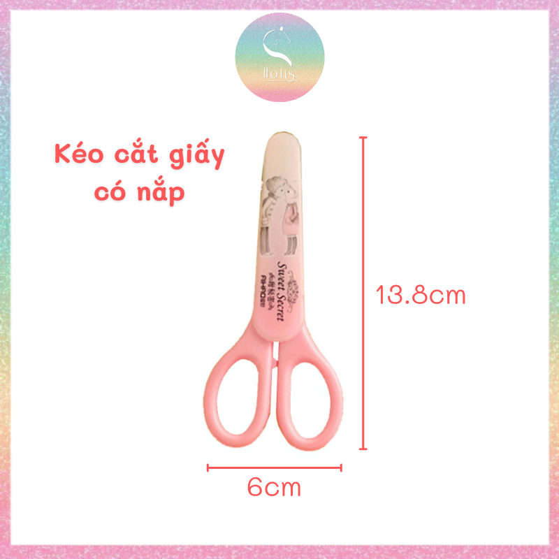 [HOTIS] Kéo cắt giấy mini siêu cute màu pastel - 13.8cm