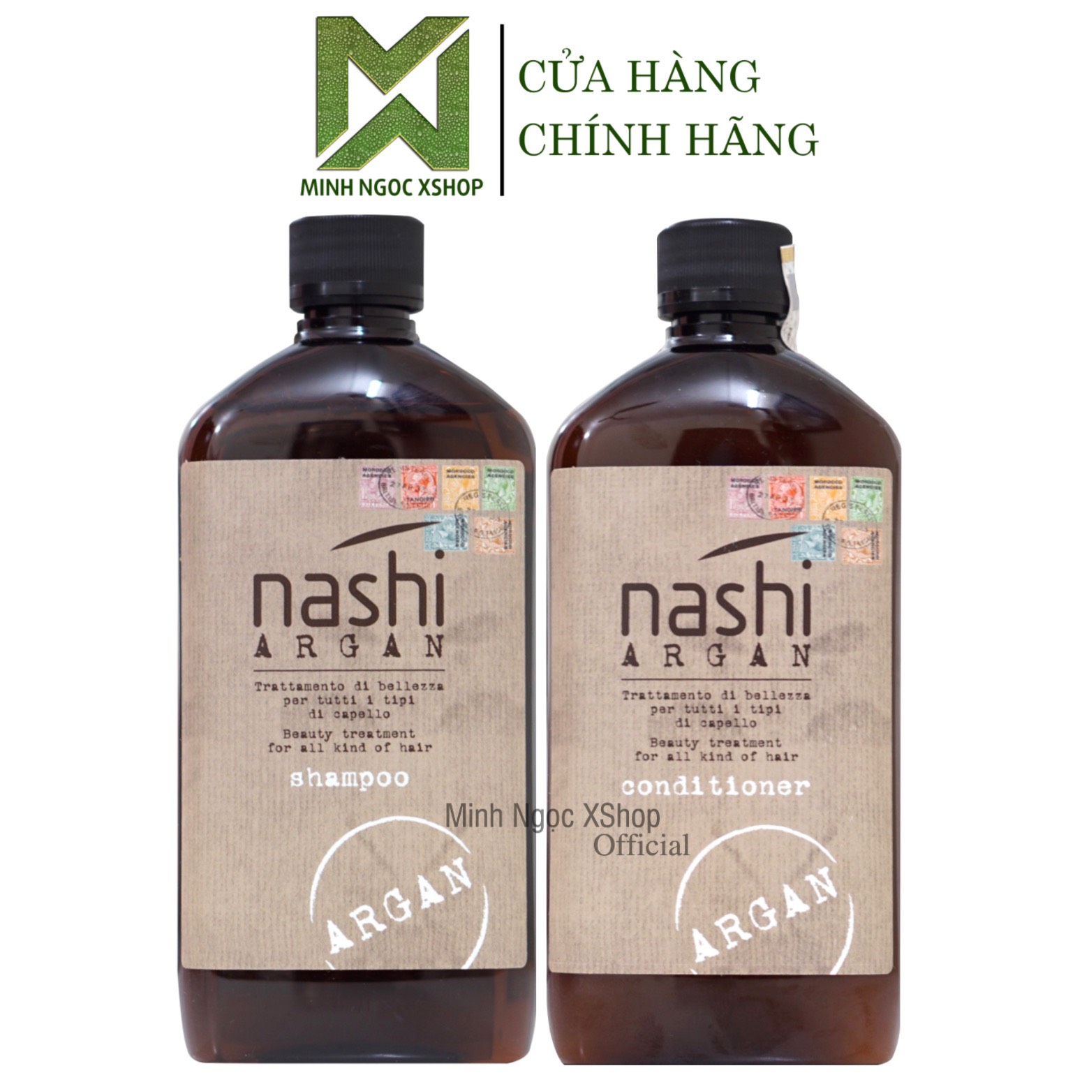 Dầu gội xả phục hồi hư tổn Nashi Argan 500ML chính hãng