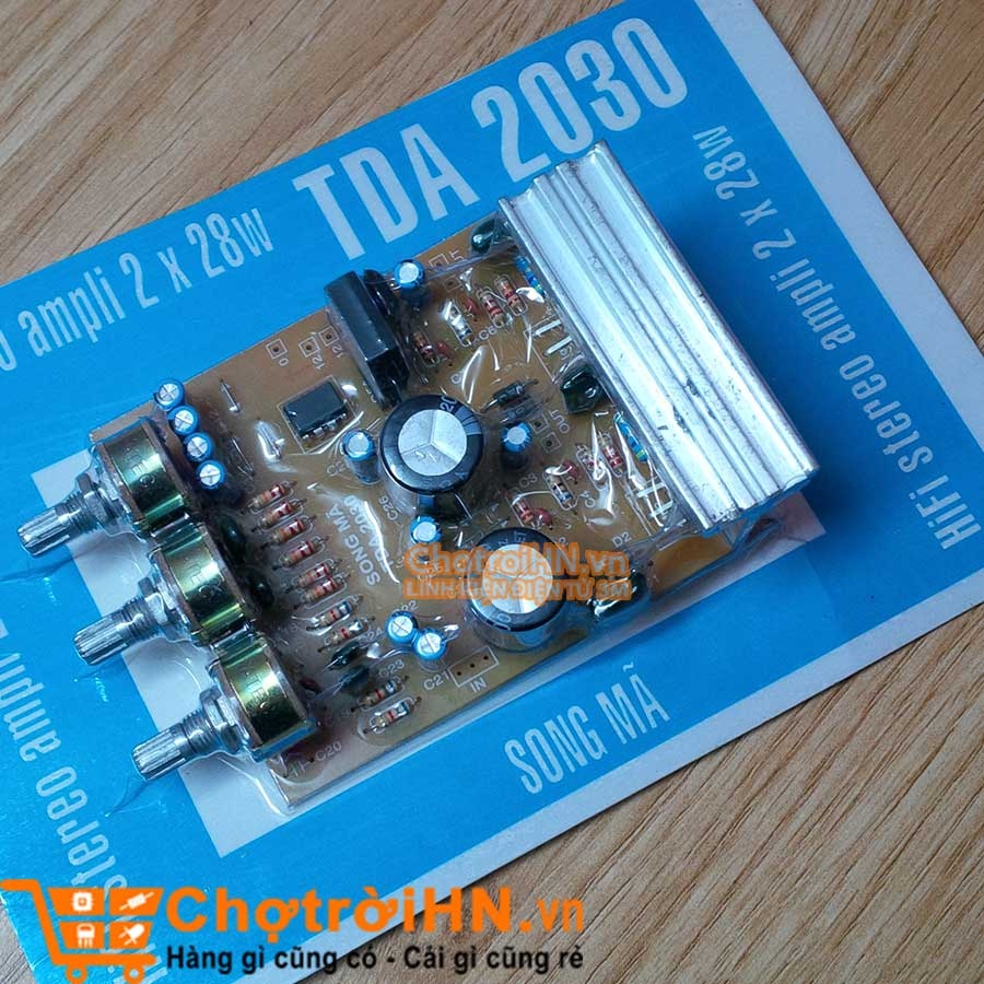 Module âm ly tda2030 hifi stereo ampli 2x28w bass treble 12db