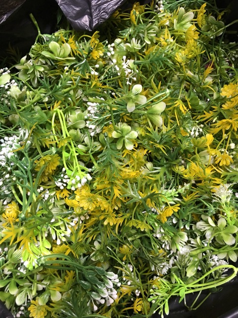 100GR CỎ ĐIỂM TRANG TRÍ BÓ HOA SÁP - HOA LỤA