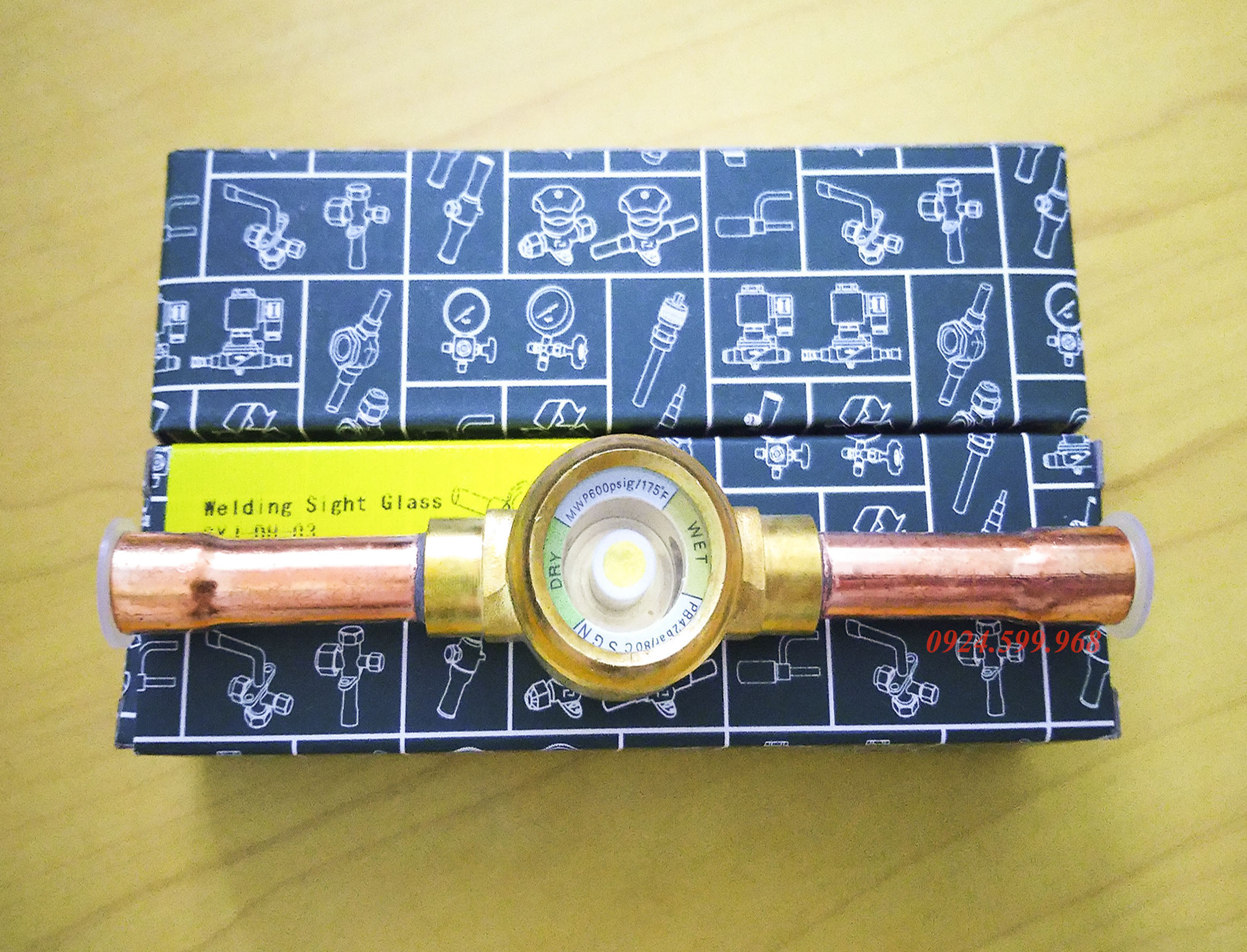 Sight Glass - Kính xem gas lạnh phi 12 - Mắt soi gas phi 12 - Mắt xem gas, phụ kiện lắp đặt kho lạnh