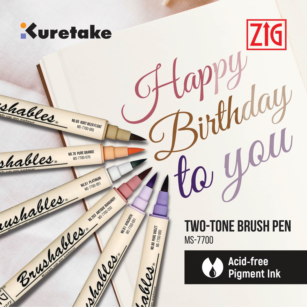 BÚT KURETAKE ZIG BRUSHABLES 2 ĐẦU