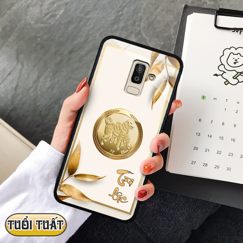 Ốp lưng kính 12 con giáp cho Samsung Galaxy J8