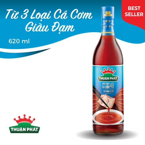 [Hộp Quà Tết] Nước Mắm Cá Cơm Thuận Phát Loại 40 Độ Đạm 620ml  (2 Chai Tặng 1 Chai Nhỏ 250ml)