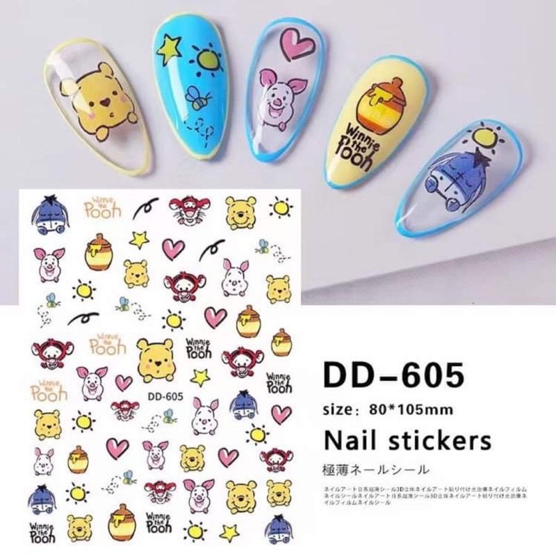 Sticker nail,hình dán móng hoạt hình